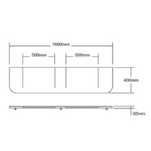 Sensi Matte White Solid Surface Double Washplane